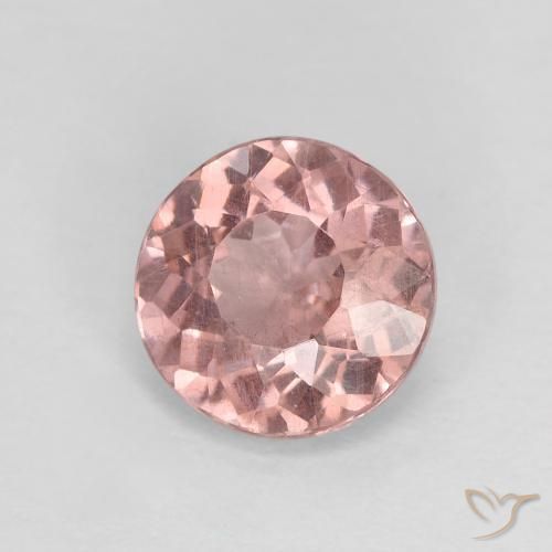 Grenat Malaya Pêche rose naturelle Coupe roude, 1.40 ct, VS