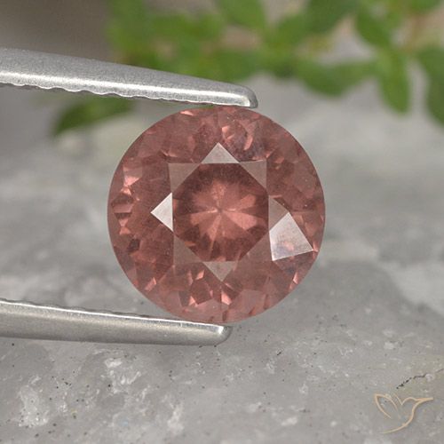 Grenat malaya rose naturelle coupe roude, 1,62 ct, VS