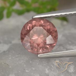 Grenat malaya rose naturelle coupe roude, 1,62 ct, VS