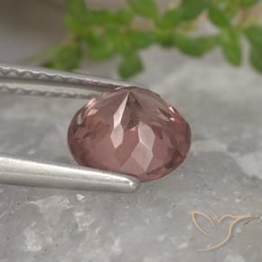 Grenat malaya rose naturelle coupe roude, 1,62 ct, VS