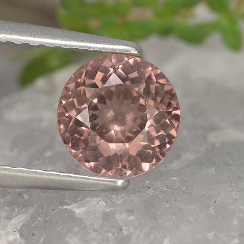 Grenat malaya rose naturelle coupe roude, 1,29 ct, VS