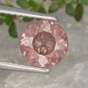 Grenat malaya rose naturelle coupe roude, 1,50 ct, VS