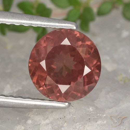 1.64ct Naturel Brique rouge Grenat Malaya, Tour, VS