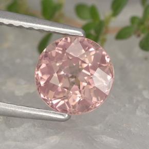 Grenat malaya rose naturelle coupe roude, 1,44 ct, VS
