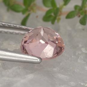 Grenat malaya rose naturelle coupe roude, 1,44 ct, VS
