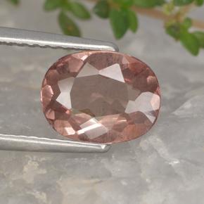 Grenat malaya rose naturelle coupe ovale, 1,67 ct, VS