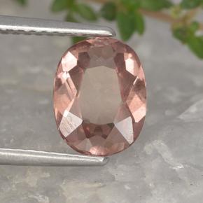 Grenat malaya rose naturelle coupe ovale, 1,67 ct, VS