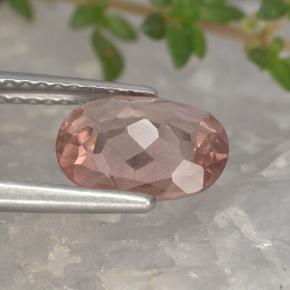 Grenat malaya rose naturelle coupe ovale, 1,67 ct, VS