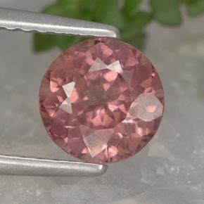 Grenat malaya rose naturelle coupe roude, 1,44 ct, VS