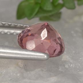Grenat malaya rose naturelle coupe roude, 1,44 ct, VS
