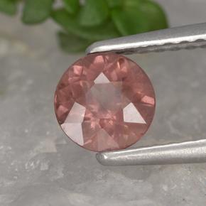 Grenat malaya rose naturelle coupe roude, 0,83 ct, VS