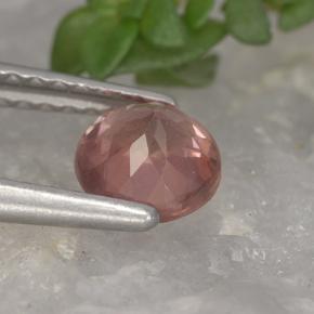 Grenat malaya rose naturelle coupe roude, 0,83 ct, VS