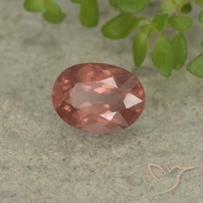 Grenat Malaya Rose framboise naturelle ovale, 1.27 ct, VS