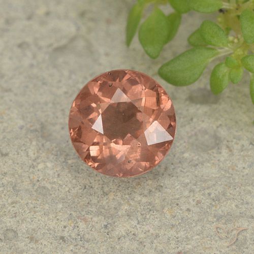 Grenat malaya rose naturelle coupe roude, 1,29 ct, VS
