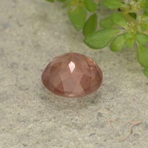 Grenat malaya rose naturelle coupe roude, 1,29 ct, VS