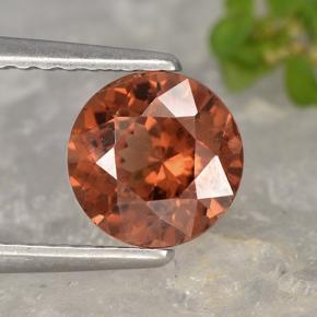 Grenat malaya rose naturelle coupe roude, 1,41 ct, VVS-VS