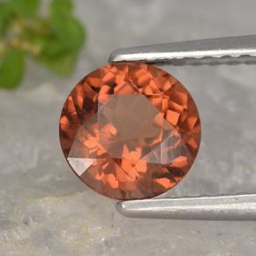 Grenat malaya rose naturelle coupe roude, 1,41 ct, VVS-VS