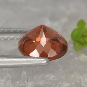 Grenat malaya rose naturelle coupe roude, 1,41 ct, VVS-VS