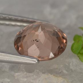 Grenat malaya rose naturelle coupe roude, 1,74 ct, VVS-VS