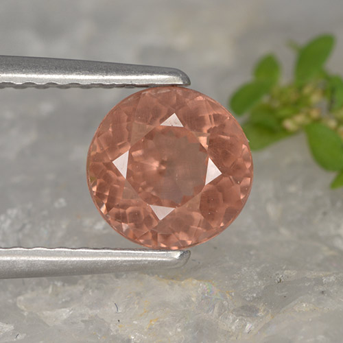 Grenat malaya rose naturelle coupe roude, 1,22 ct, VS