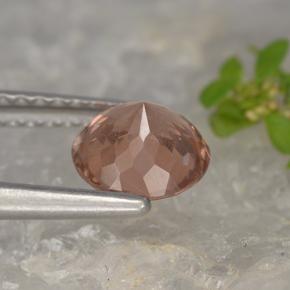 Grenat malaya rose naturelle coupe roude, 1,22 ct, VS