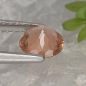 Grenat malaya rose naturelle coupe roude, 0,70 ct, VS