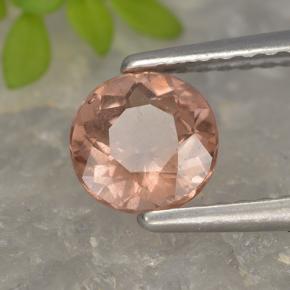 Grenat malaya rose naturelle coupe roude, 0,87 ct, VS
