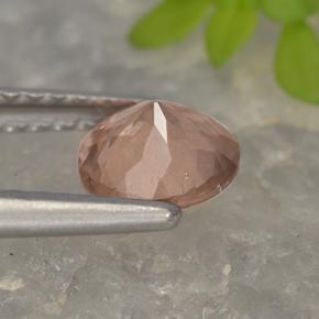 Grenat malaya rose naturelle coupe roude, 0,87 ct, VS