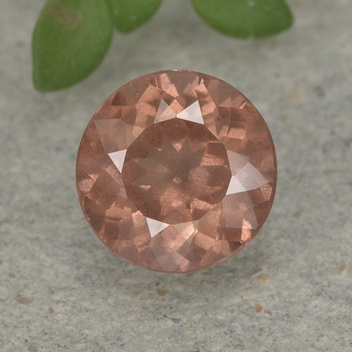 Grenat malaya rose naturelle coupe roude, 0,94 ct, VS