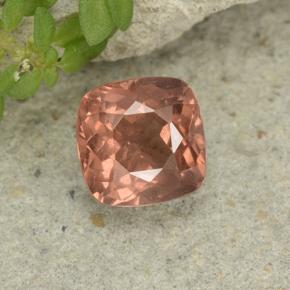 Grenat malaya rose naturelle coupe coussin, 1,24 ct, VS