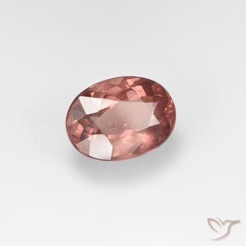 Grenat Malaya Rouge brique léger naturelle ovale, 1.65 ct, VS