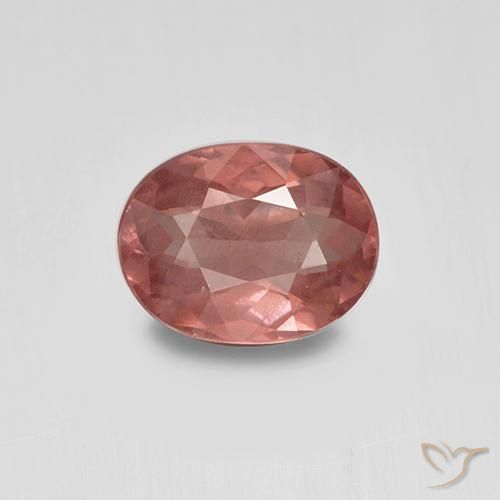 Grenat malaya rose naturelle coupe ovale, 1,32 ct, VS