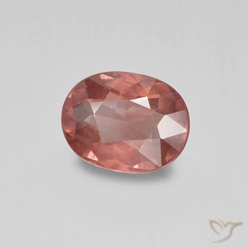 Grenat malaya rose naturelle coupe ovale, 1,32 ct, VS