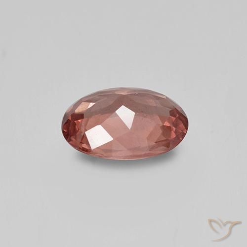 Grenat malaya rose naturelle coupe ovale, 1,32 ct, VS