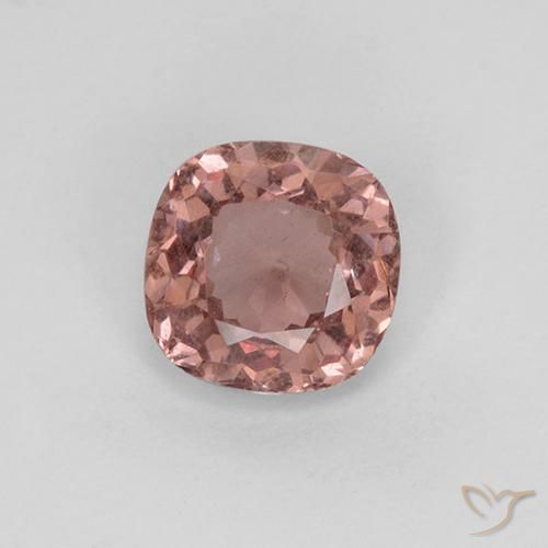 Grenat malaya rose naturelle coupe coussin, 0,58 ct, VS