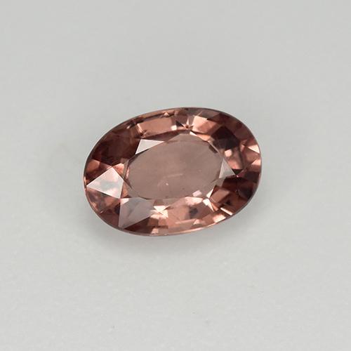Grenat malaya rose naturelle coupe ovale, 0,68 ct, VS