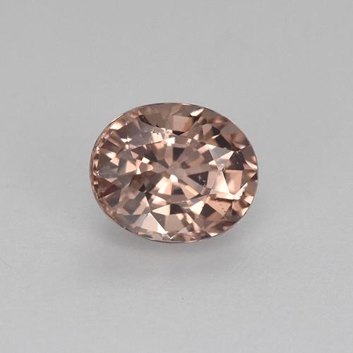 Grenat malaya orange naturelle coupe ovale, 0,59 ct, VVS-VS