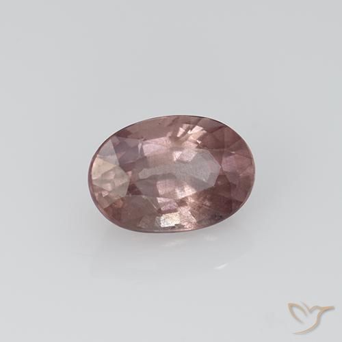 Grenat malaya rose naturelle coupe ovale, 0,73 ct, VS