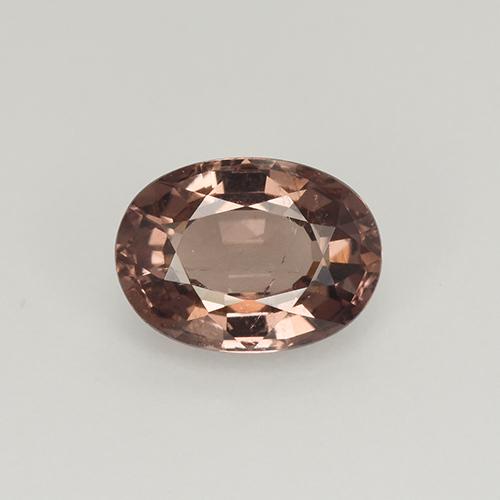 Grenat malaya rose naturelle coupe ovale, 1,04 ct, VS