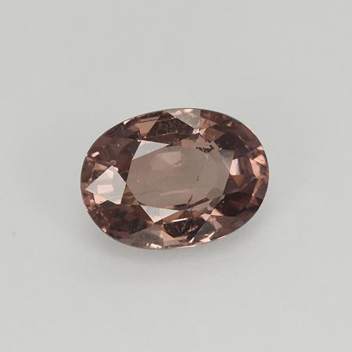 Grenat malaya rose naturelle coupe ovale, 1,04 ct, VS