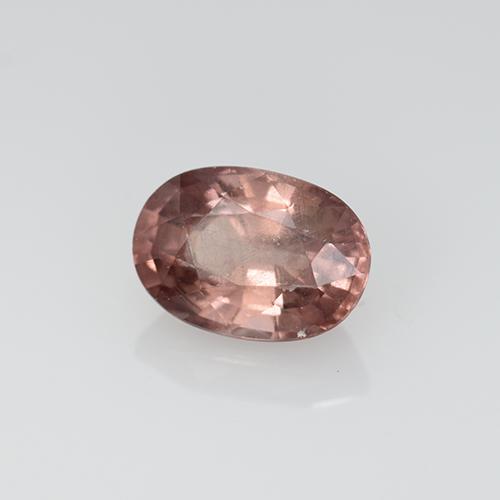 Grenat malaya rose naturelle coupe ovale, 0,67 ct, VS
