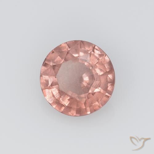 Grenat malaya rose naturelle coupe roude, 0,75 ct, VS