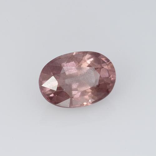 Grenat malaya rose naturelle coupe ovale, 0,70 ct, VS