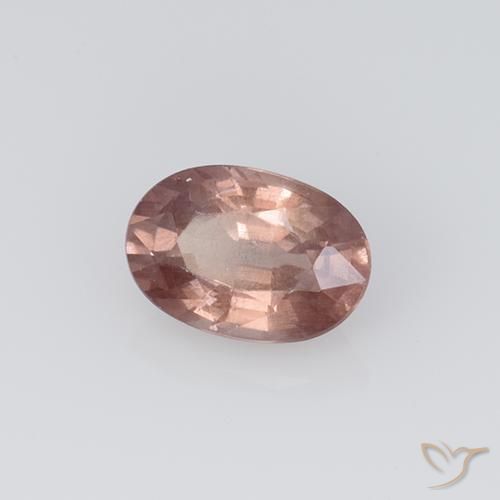 Grenat Malaya Rose clair naturelle ovale, 0.69 ct, VS