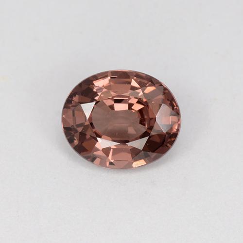 Grenat malaya rose naturelle coupe ovale, 0,87 ct, VS