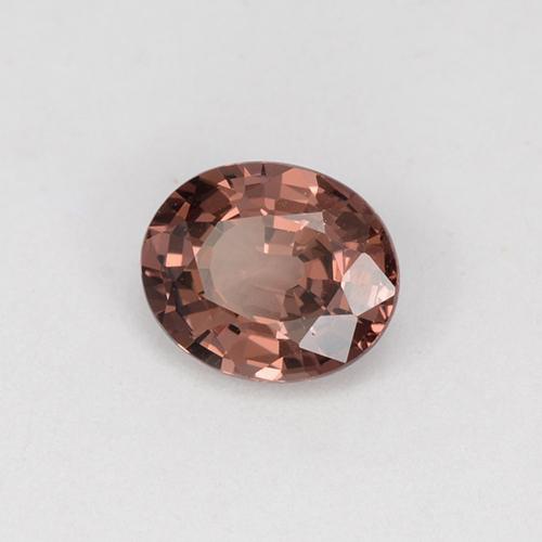 Grenat malaya rose naturelle coupe ovale, 0,87 ct, VS