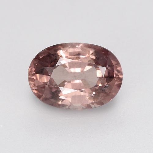 Grenat malaya rose naturelle coupe ovale, 0,65 ct, VS