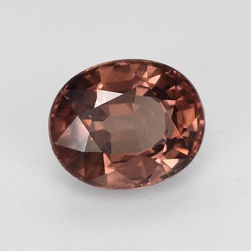 Grenat malaya rouge naturelle coupe ovale, 1,31 ct, VS