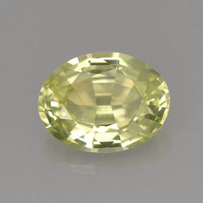 Grenat du mali vert naturelle coupe ovale, 1,26 ct, VVS-VS