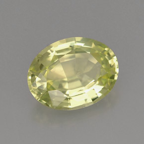 Grenat du mali vert naturelle coupe ovale, 1,26 ct, VVS-VS